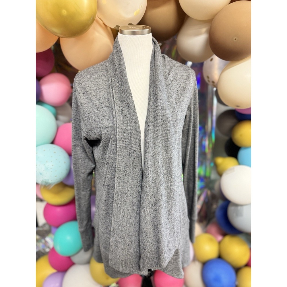 Athleta Women's Medium Heather Gray Open Front‎ Cardigan